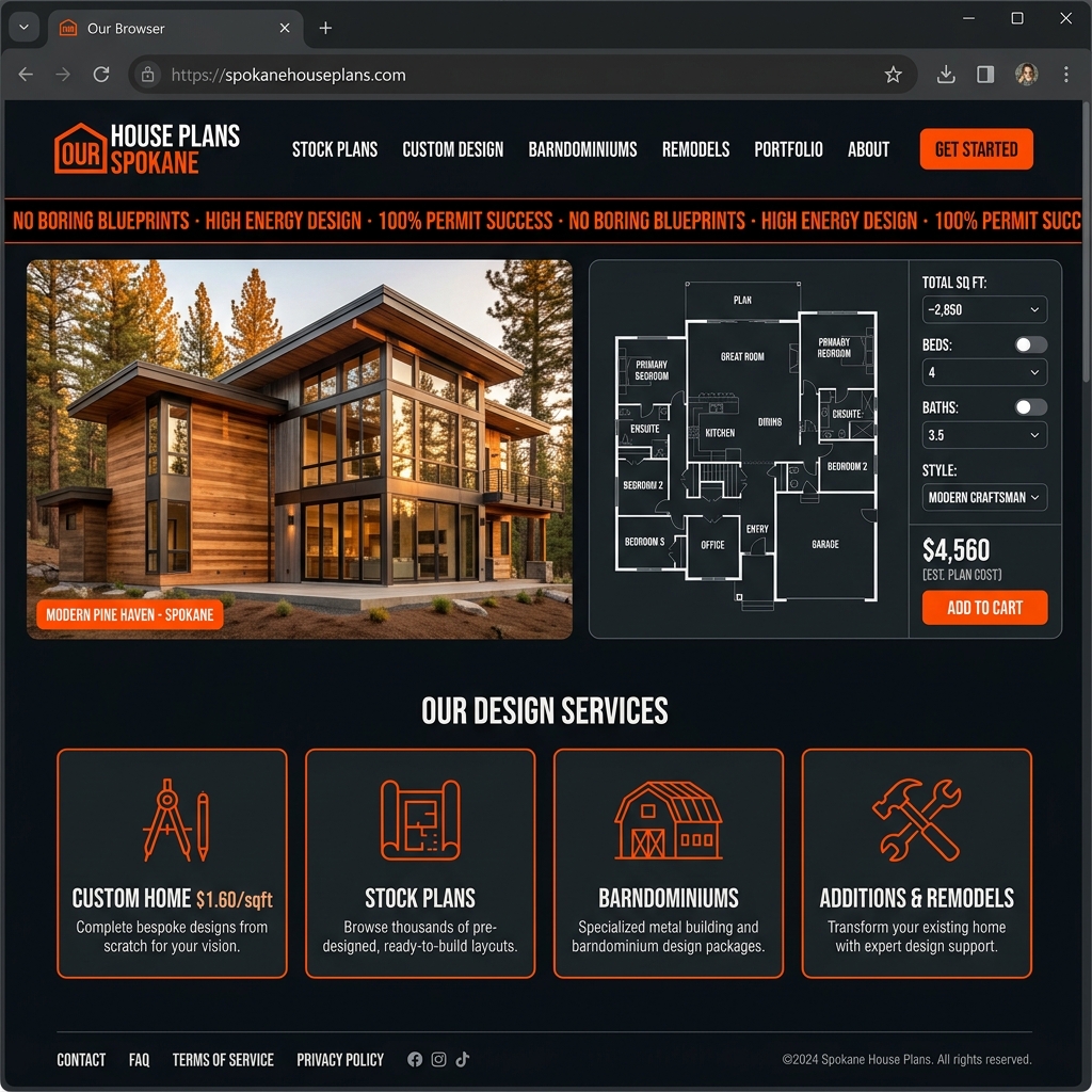Spokane House Plans mockup